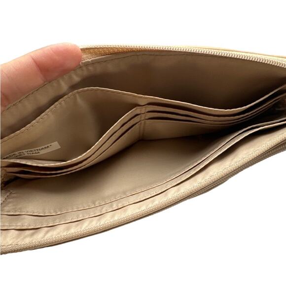 COACH Tan Signature Canvas Wristlet  Wallet - Picture 6 of 8